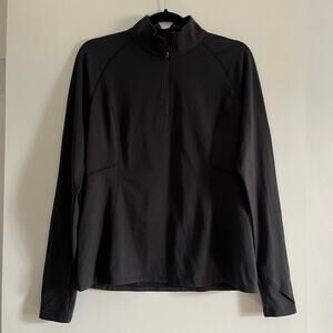 Marmot Women’s Quarter Zip Pullover Black Size L Stretch Athletic Top-EUC